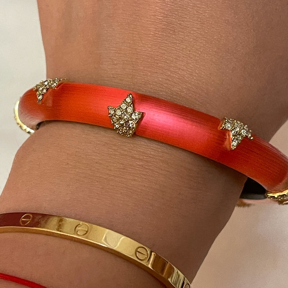 Alexis Bittar Lucite and Crystal Hinge Bracelet